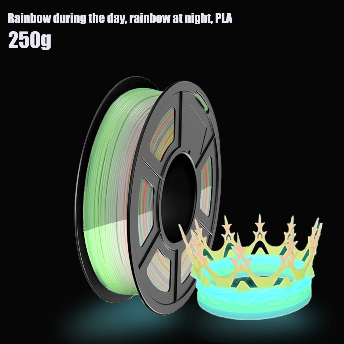 Luminous Rainbow PLA Filament 1.75mm | 3D Maliang FDM