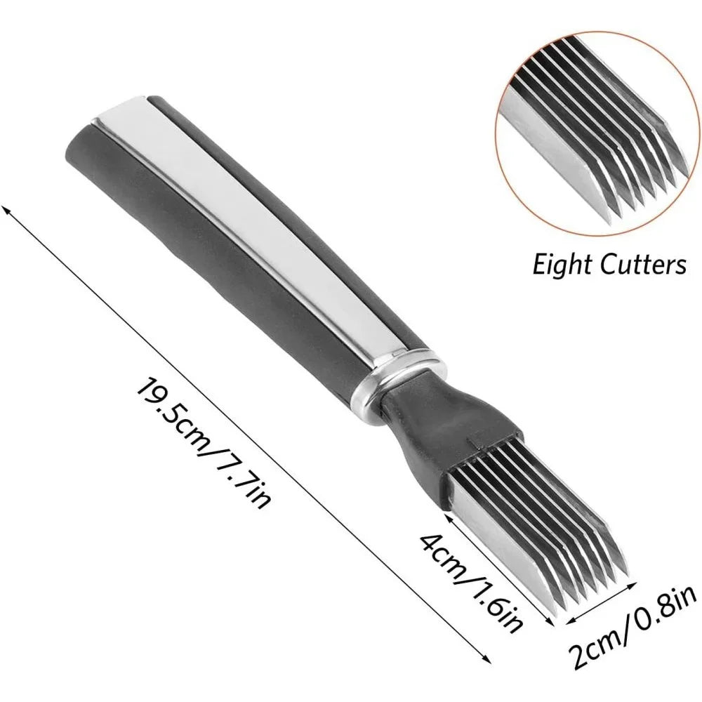 Multi Functional Scallion Shred Cutting Stainless Steel Scallion Artifact for Kitchen Household Use Scallion Cutting Tool Slicer Peaceful Pleasures Health and Wellness