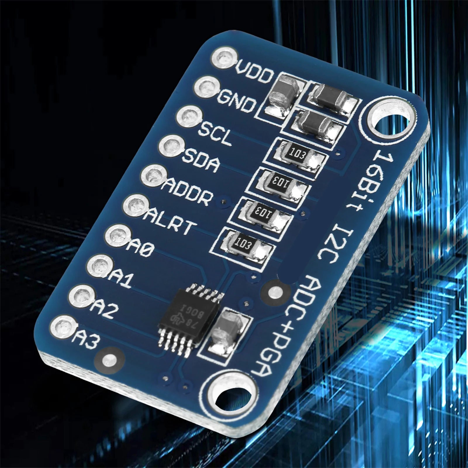 Analog to Digital Converter 16‑Bit I2C Development Board Analog to Digital Converter Module Peaceful Pleasures Health and Wellness