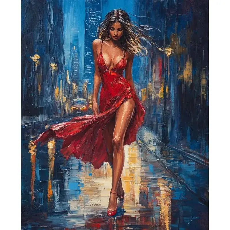 Paint by Number Girl Figure Kit – DIY Canvas Art & Home Decor