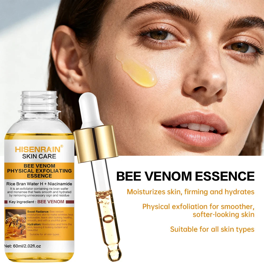 HISENRAIN Honey Niacinamide & Peptide Exfoliating Serum - Gentle Physical Face Scrub for Brightening, Hydrates & Smooths Skin. Peaceful Pleasures Health and Wellness