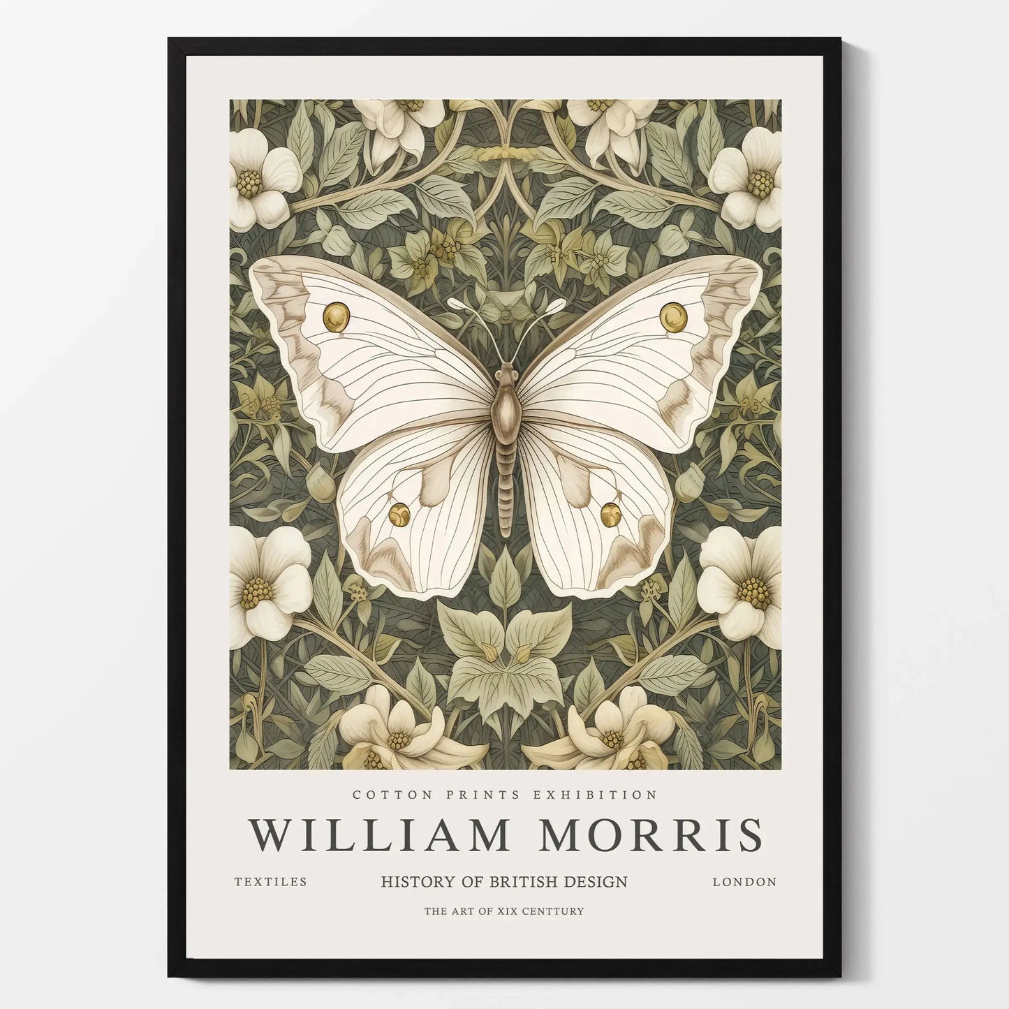 William Morris Canvas Wall Art – Fox Owl Peacock Botanical Print