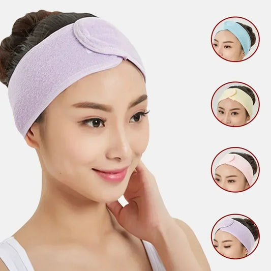 5-Pack Adjustable Soft Coral Fleece Facial Headbands for Women Facial Headband Set Peaceful Pleasures Health and Wellness