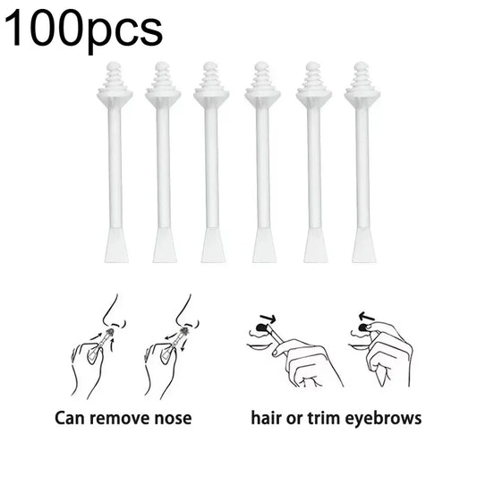 100PCS Nose Wax Sticks Multi Use Nose Wax Applicators For Painless Nose Hair Removal Tool Wax Accessories Cleaning Tool Peaceful Pleasures Health and Wellness