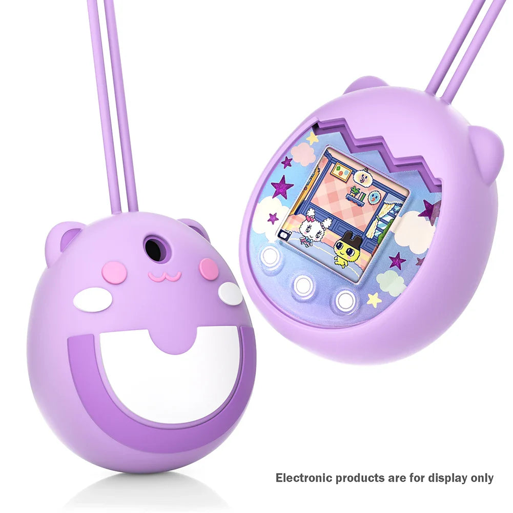 Silicone Case for Tamagotchi Pix – Cat Design & Hand Strap