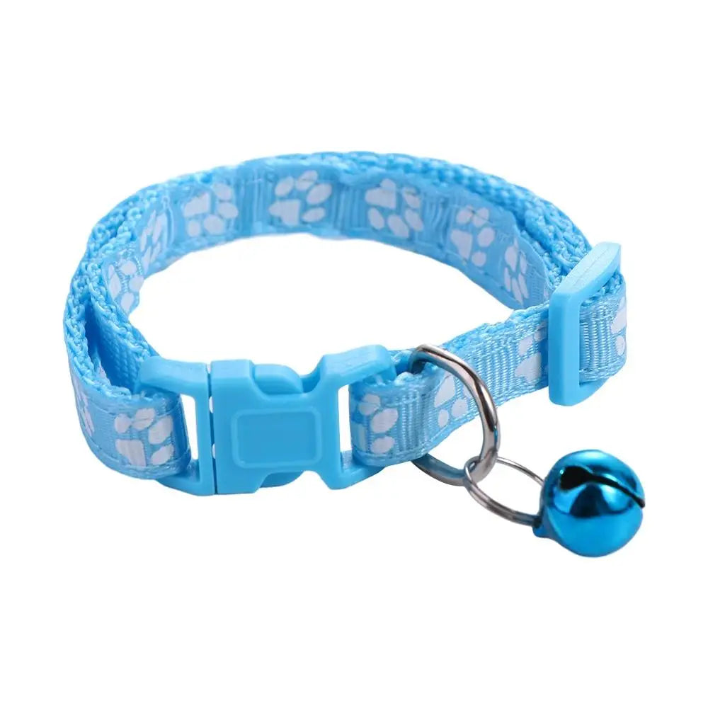 Adjustable Cat & Puppy Collar with Bell | 12 Colors | Nylon