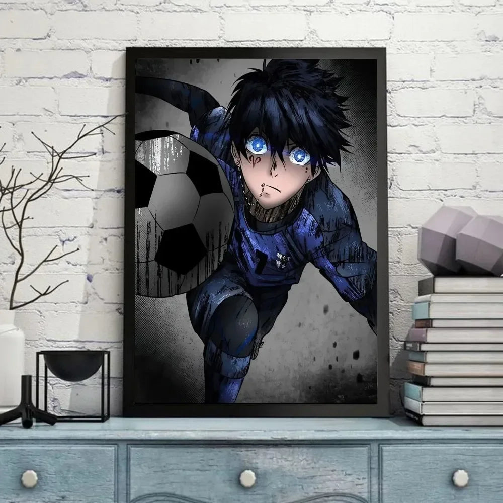 Blue Lock Anime Good Quality Canvas Painting Prints and Posters Room Bar Cafe Vintage Aesthetic Home Decorative Peaceful Pleasures Health and Wellness 4 40x60cm Unframed