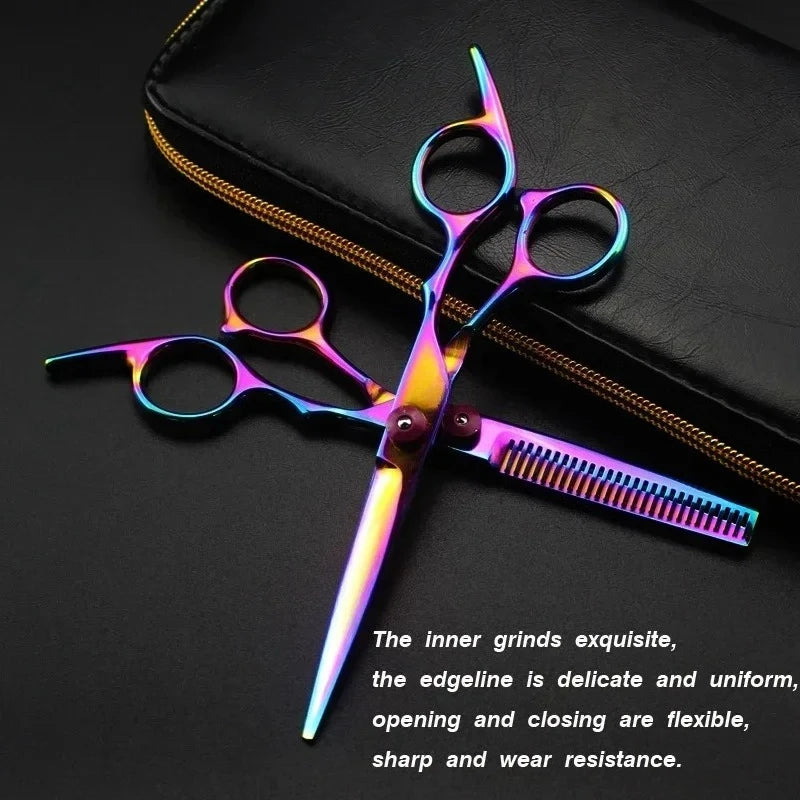Professional 6 inch Hair Scissors Thinning Barber Cutting Hair Shears Scissor Tools Hairdressing Scissors Peaceful Pleasures Health and Wellness