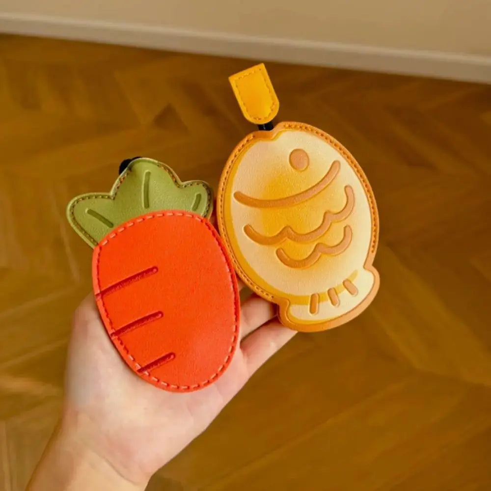 Creative Open Close Key Bag Pull Out Cartoon Cute Large Capacity Drawstring Universal Electric Vehicle Car Key Holder Daily Use Peaceful Pleasures Health and Wellness
