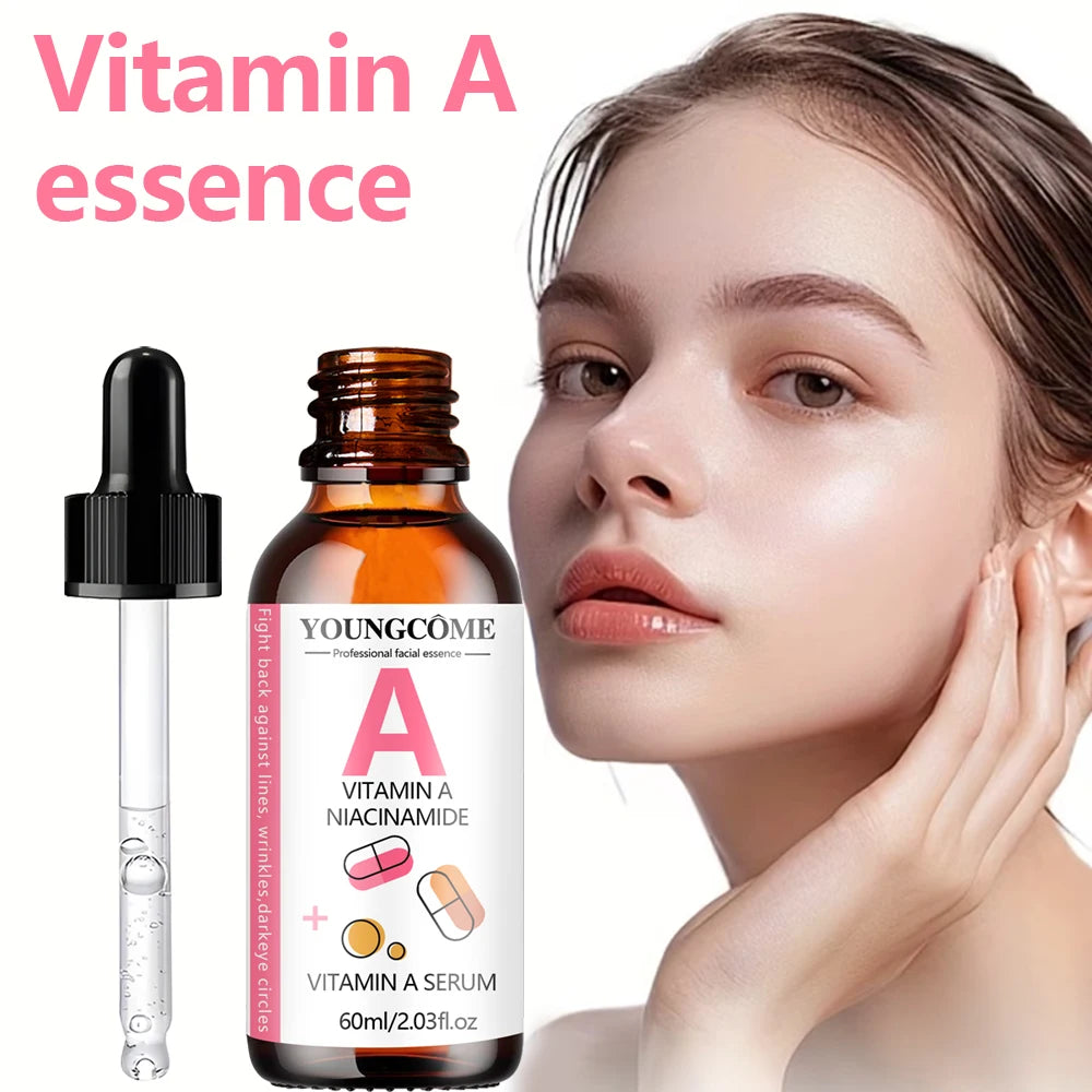 Vitamin A Serum with Retinol & Hyaluronic Acid - Brighten Skin & Hydrate Under Eye Area - Gentle Daily Skincare Peaceful Pleasures Health and Wellness
