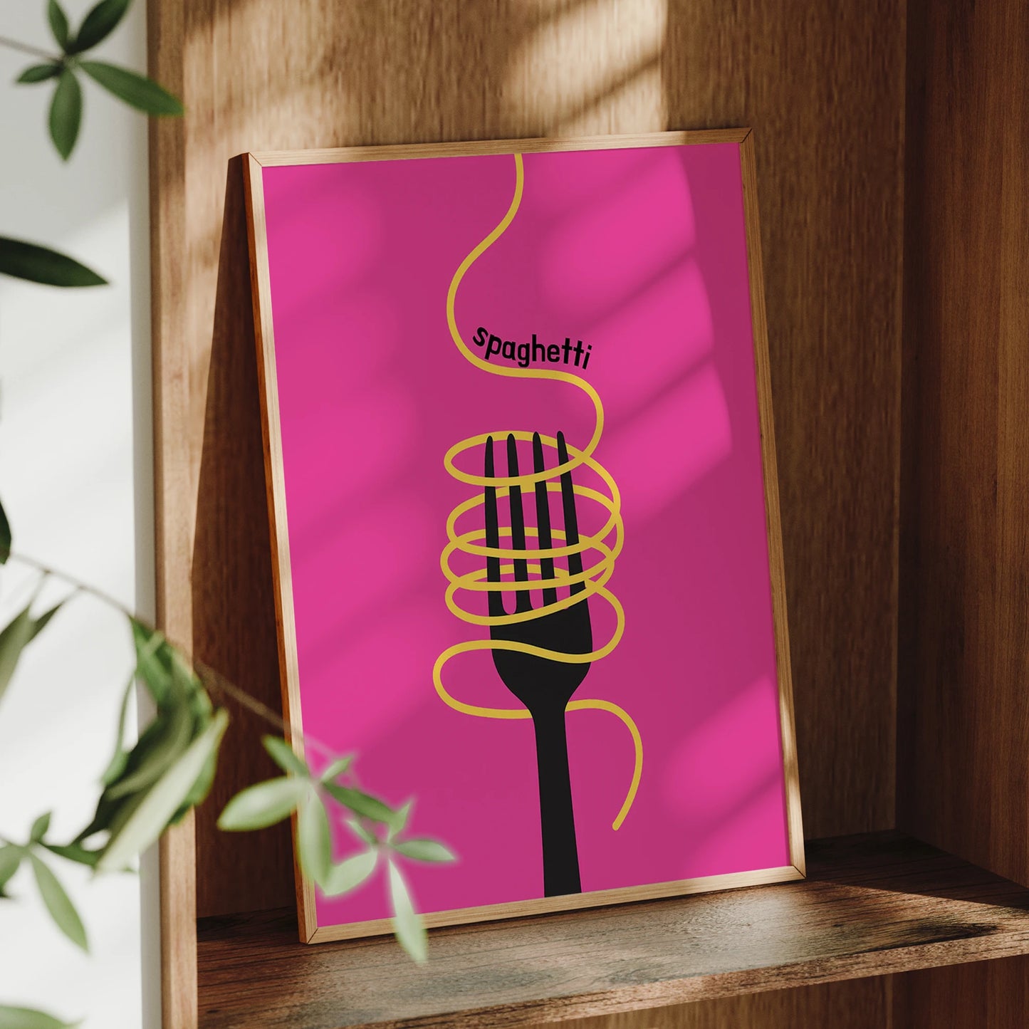 Modern Deep Pink Abstract Canvas Wall Art Print | Minimalist