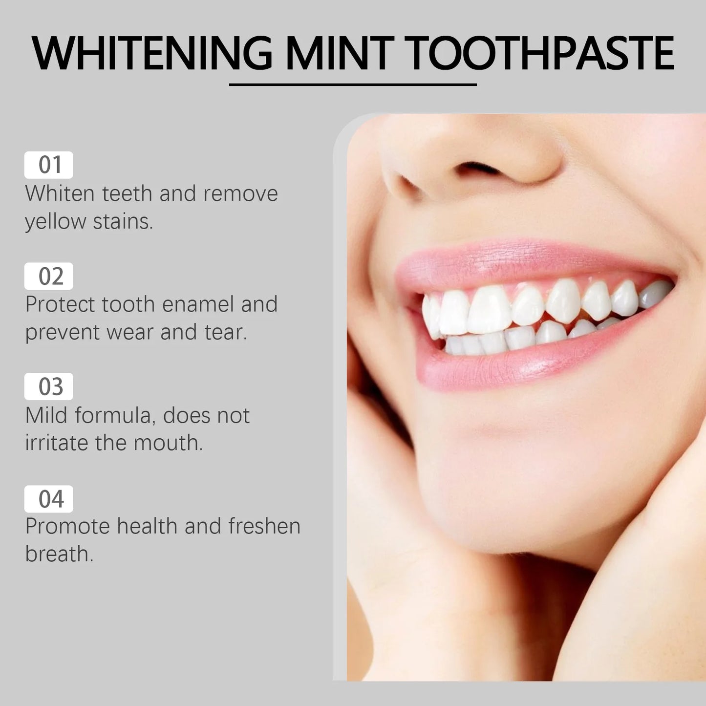Oralhoe Whitening Toothpaste – Mint Fresh, Anti-Plaque 100g