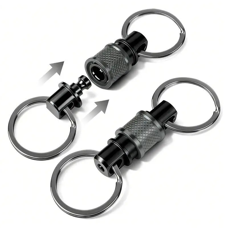 360° Quick-Release Swivel Keychain Clip – Aluminum Alloy