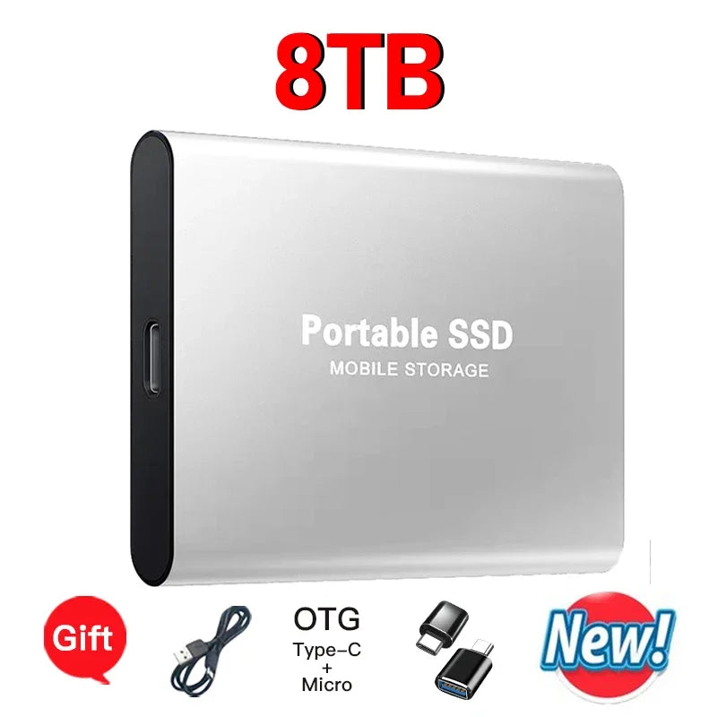 4TB Portable SSD External Hard Drive USB 3.1 Type-C | PC & Mac