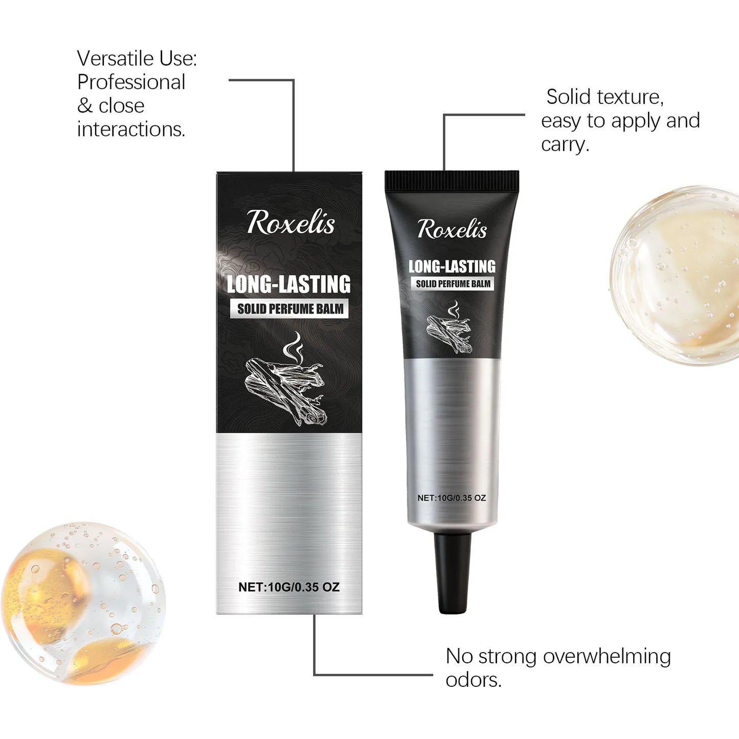 Men's Woody Solid Perfume Balm – 10g Alcohol-Free Fragrance