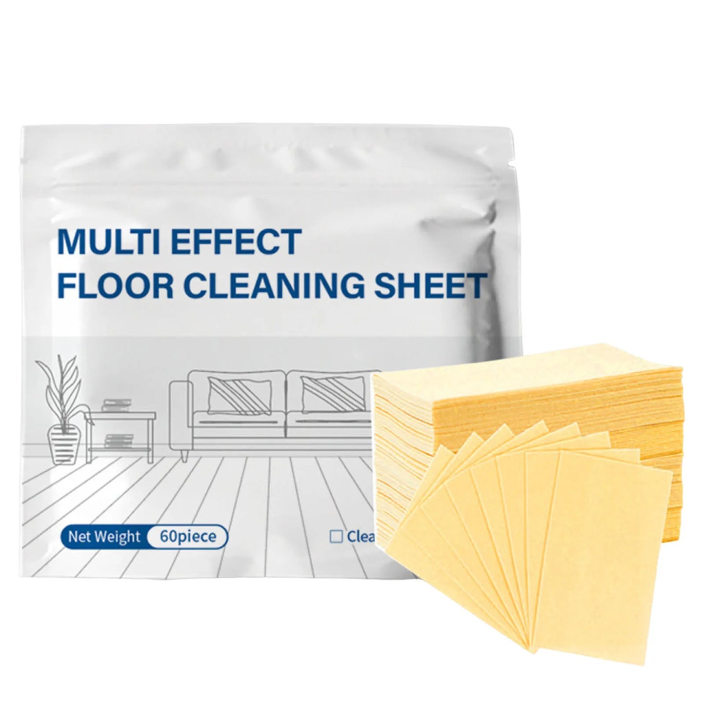 Disposable Home Floor Cleaner Multi-Functional Household Cleaning Sheet Scented Tile Brightening Clean Tablets for Tile Floors Peaceful Pleasures Health and Wellness Yellow 7