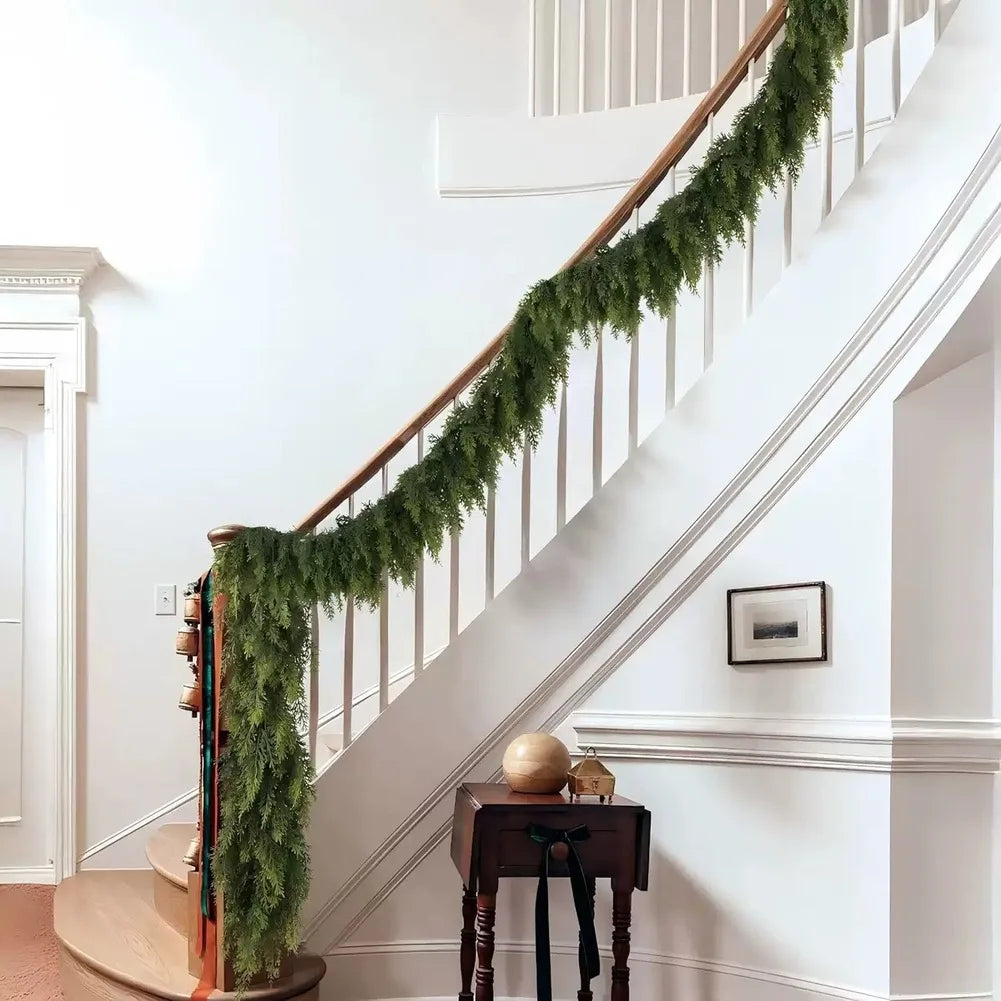 Christmas Cedar Garland Artificial Real Touch Thickness Realistic