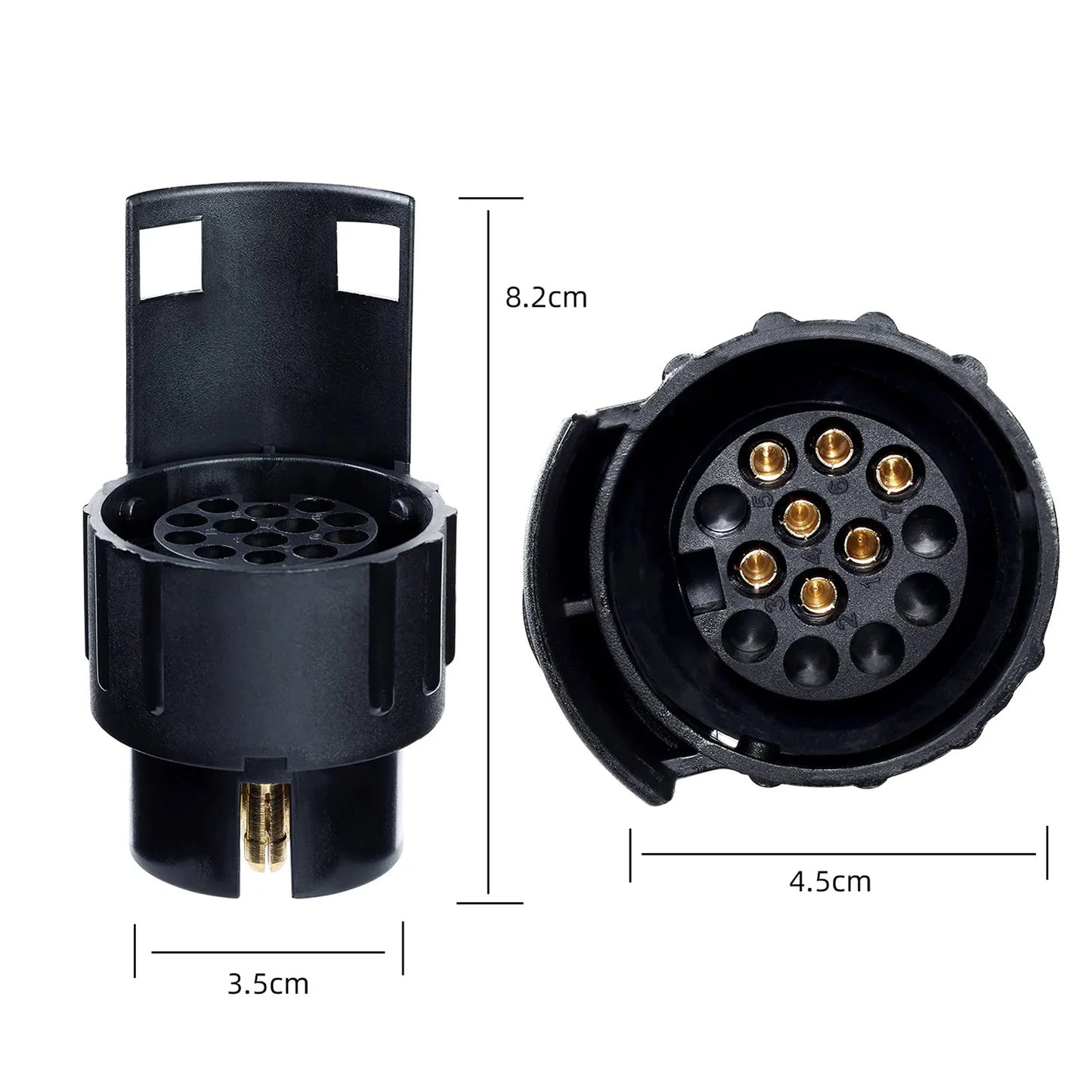 7 Pin to 13 Pin Trailer Adapter | 12V Waterproof Towbar Converter