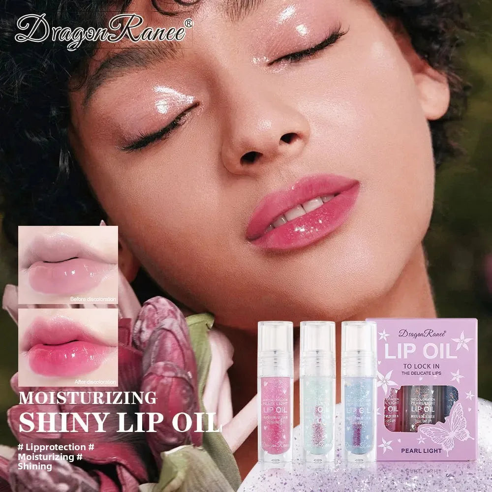 Dragon Ranee Color-Changing Lip Oil Set | Shimmer Gloss 3pc