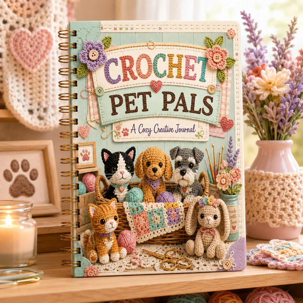 Crochet Pet Pals Cozy Handmade Amigurumi Journal Creative Relaxation