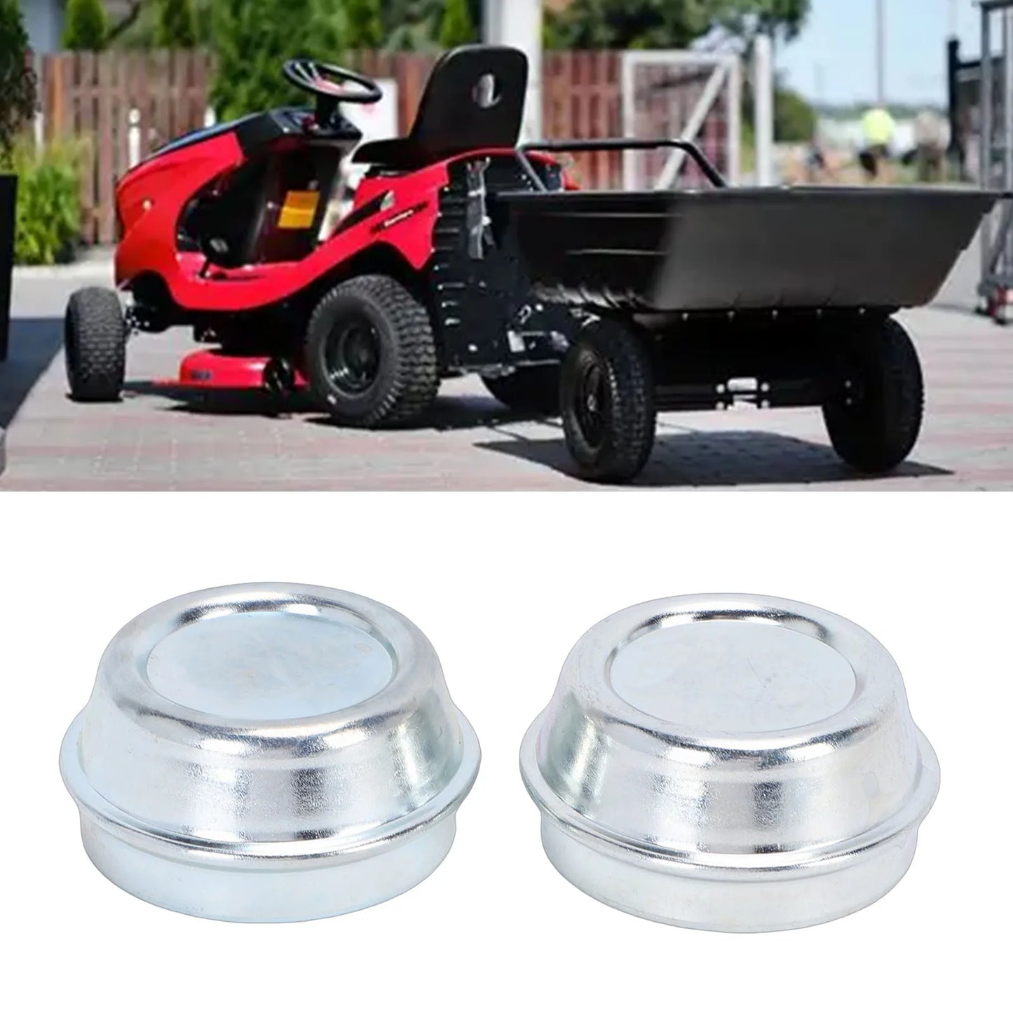 48mm Trailer Hub Dust Cap Galvanized Steel | Alko Fit 2-Pack