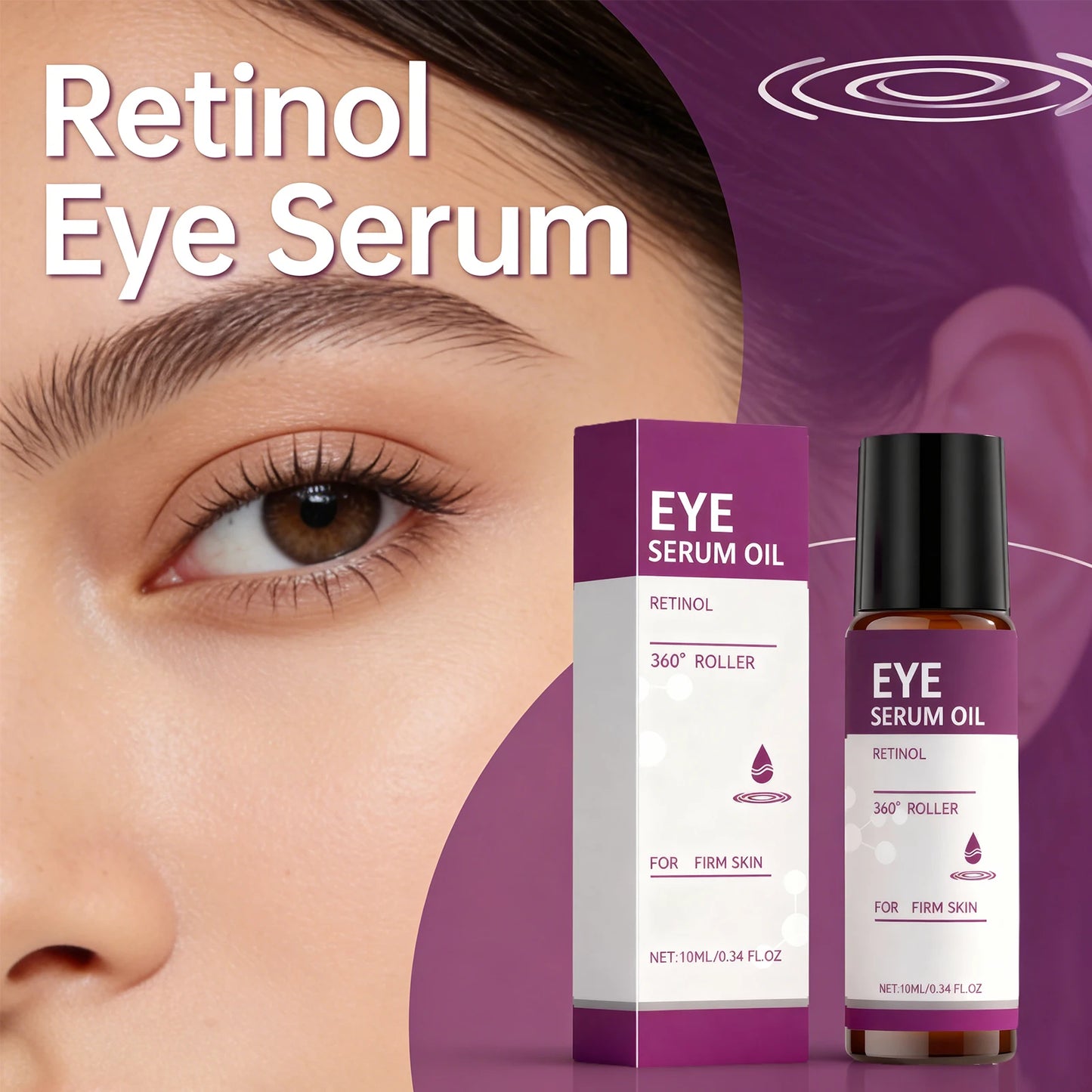Retinol Eye Serum Anti Dark Circle Firming Lifting Skin Remove Eye Bag Eye Contour Moisturizing Essence Smoothing Eye Care 10ml Peaceful Pleasures Health and Wellness