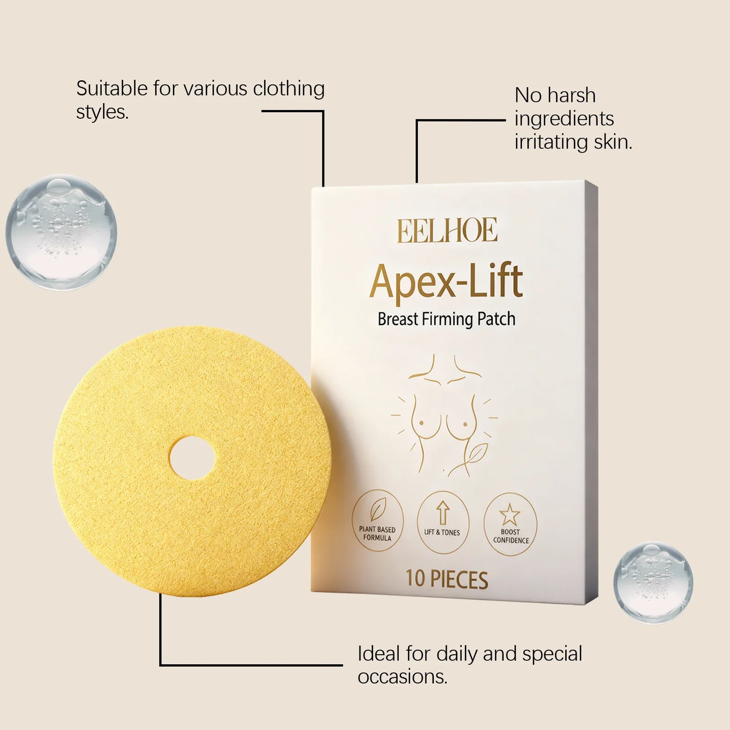 Firming Hydrating Chest Patches – Collagen & Hyaluronic Acid