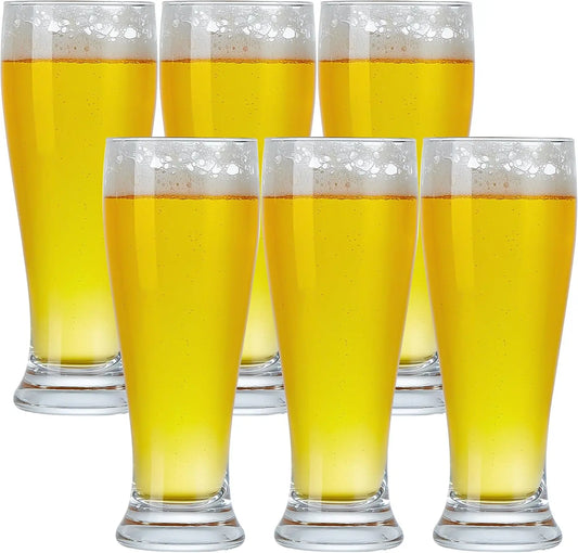 1/2/4/6PCS Free BPA Plastic Beer Pilson Glass 450ml Pint Glasses Tall Beer Cups Drinking Glasses for Cold Beverages or Party Peaceful Pleasures Health and Wellness