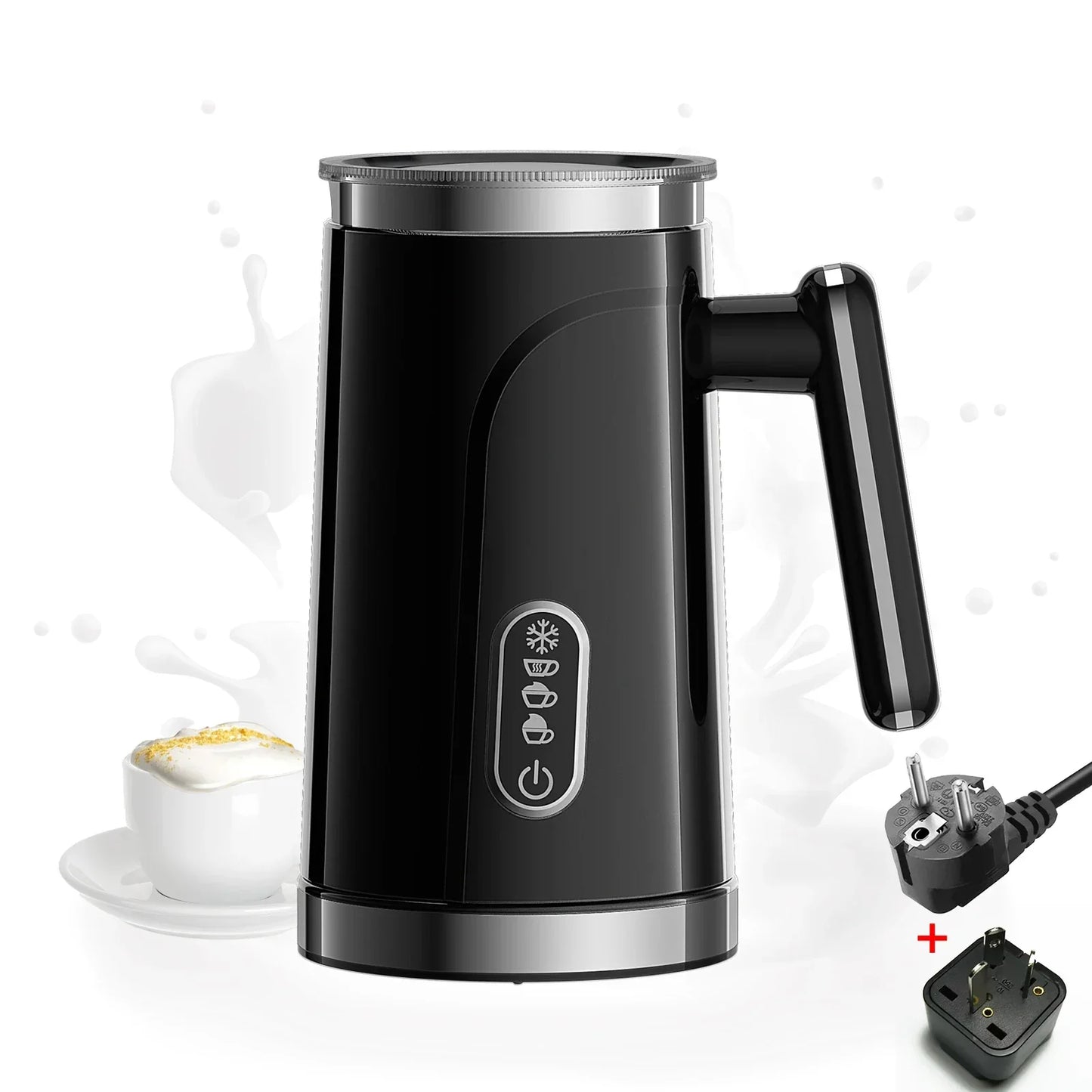 BioloMix 4-in-1 Automatic Milk Frother & Warmer 500W Milk Frother Peaceful Pleasures Health and Wellness 220V AU BLACK UNITED KINGDOM
