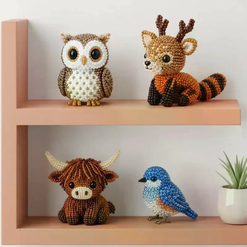3D Beaded Animal Craft Kit – DIY Beading Kit for Adults