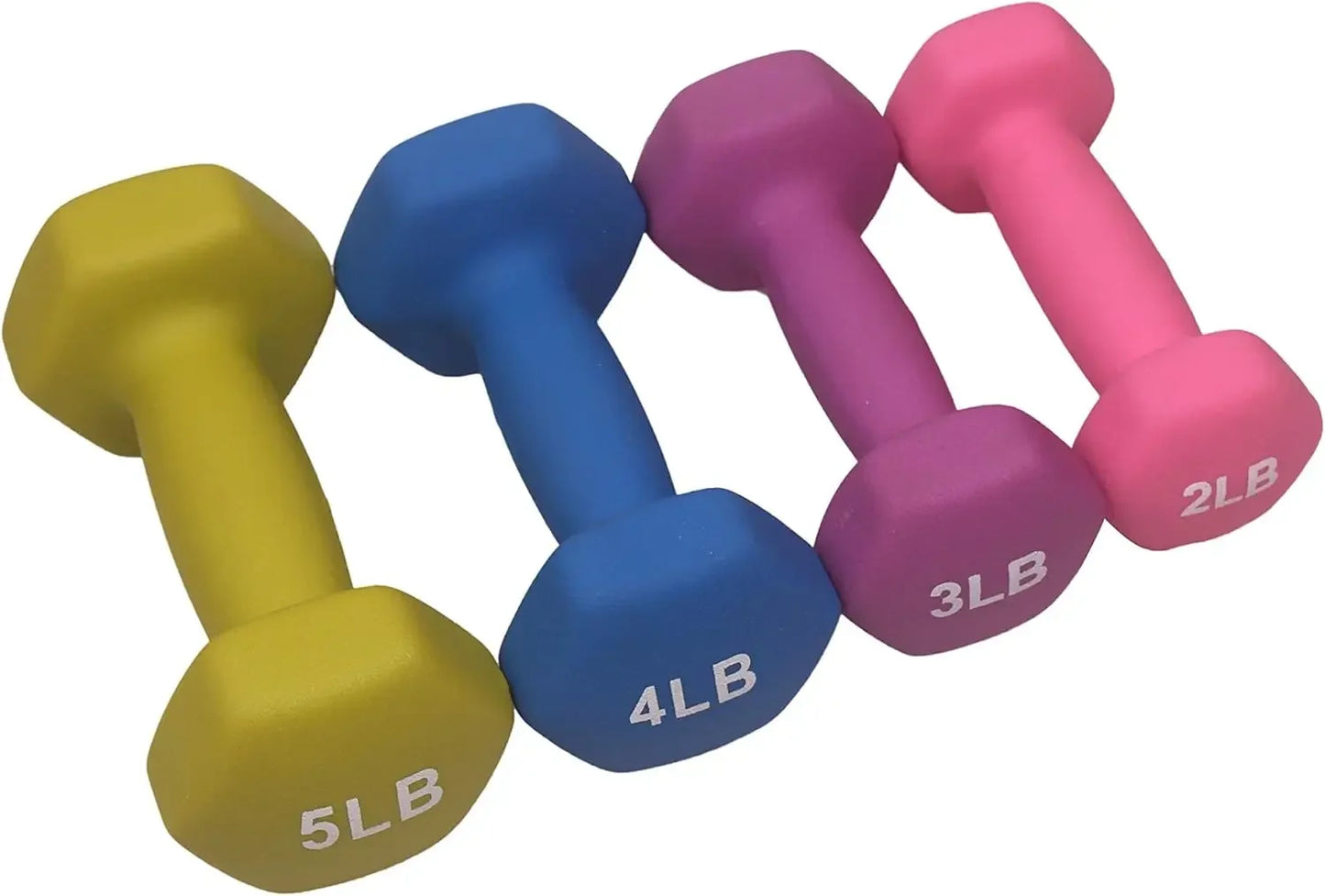 Colorful Hex Neoprene Dumbbell Pair for Grip Strength and Workouts Peaceful Pleasures Health and Wellness