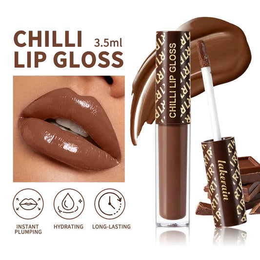 Lakerain Chocolate Chilli Lip Gloss – Plumping & Moisturizing Lip Gloss Oasis Select