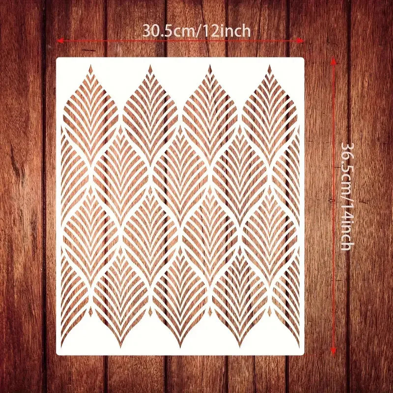 Bview Art Professional Reusable Texture Stencils DIY Wall Painting