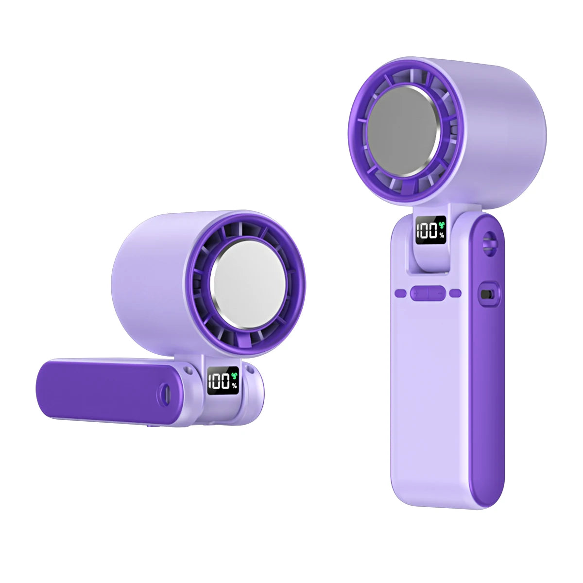 3000mAh Handheld Mini Fan Portable Foldable Desk Fan USB Rechargeable Air Circulation Fan for Travel Outdoor Neck Hanging Fan Peaceful Pleasures Health and Wellness Purple