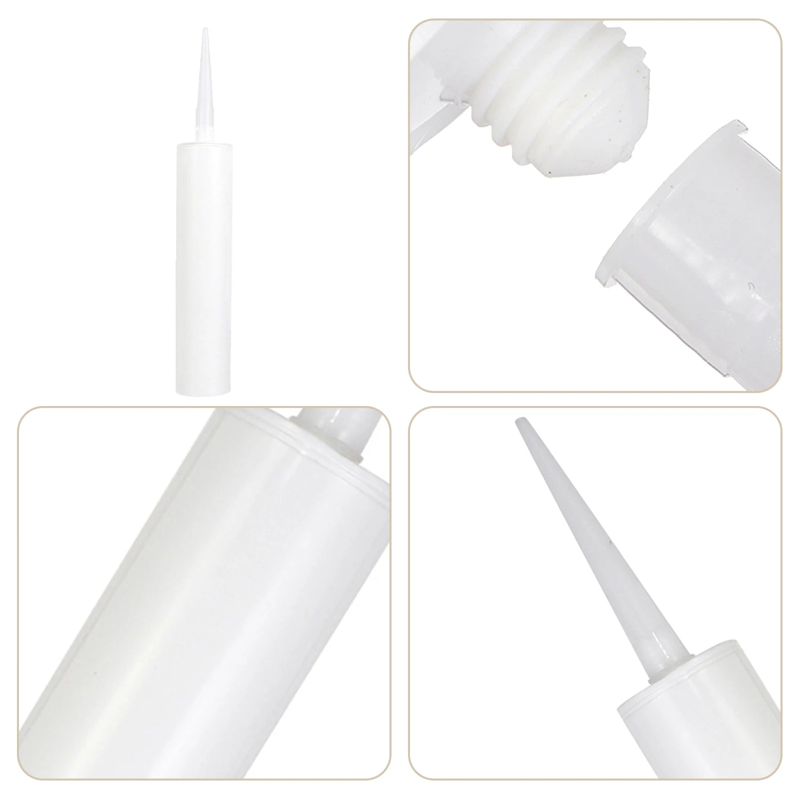 3pcs Caulk Caps Caulking Sealant Tube Empty Caulking Tube Refillable Sealant Caulking Tube Bottle Homesqueeze Caulking Pipes Peaceful Pleasures Health and Wellness