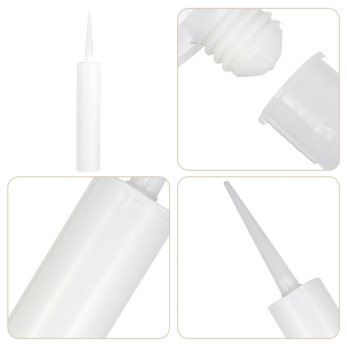 3pcs Caulk Caps Caulking Sealant Tube Empty Caulking Tube Refillable Sealant Caulking Tube Bottle Homesqueeze Caulking Pipes Peaceful Pleasures Health and Wellness
