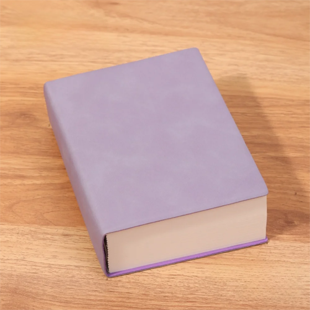 Vintage 720 Page Blank Inner Notebook Soft Synthetic Minimalist Drawing Book Small Fresh Ultra Thick Notebook School Supplies Peaceful Pleasures Health and Wellness Purple