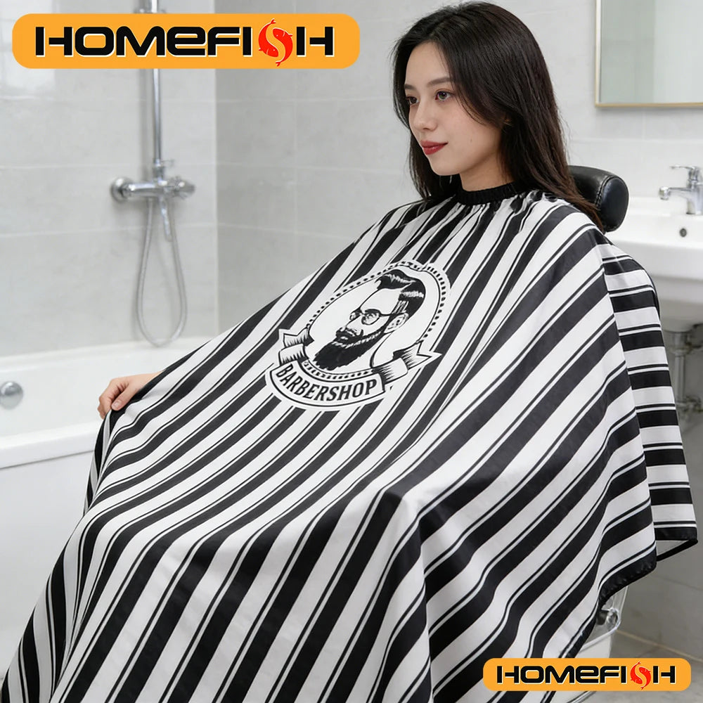 Hair cutting cloth for adults, non stick striped apron, hair salon hairstylist, oil drying, hair cutting cloth Peaceful Pleasures Health and Wellness