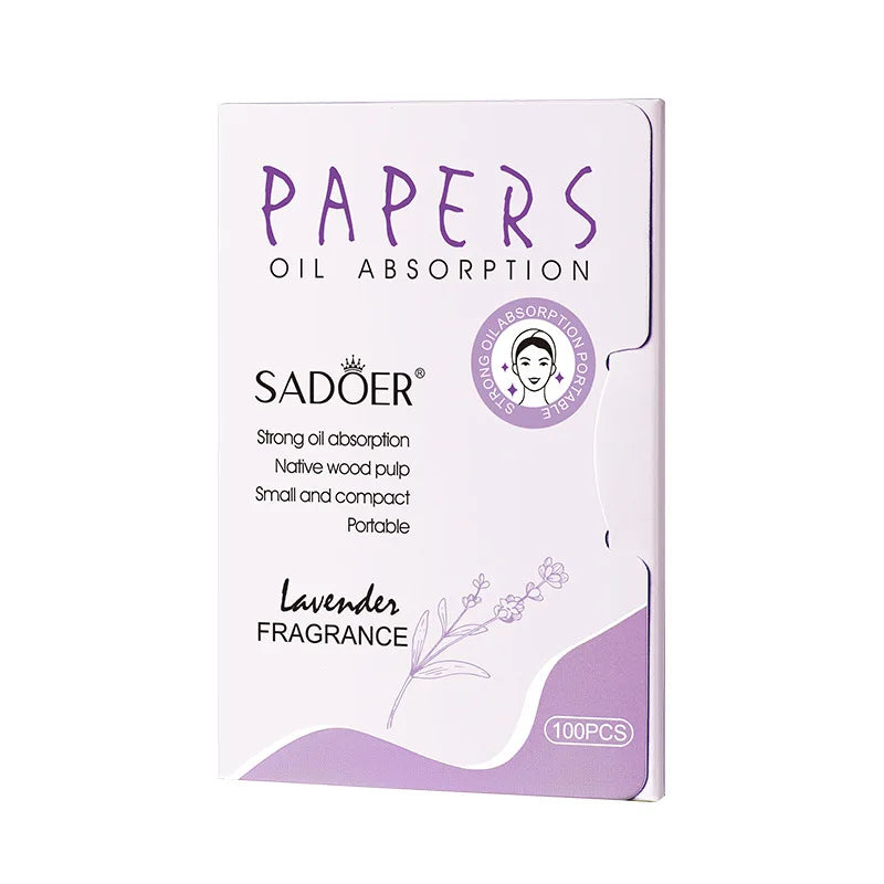 100-Pack Bamboo Charcoal Oil Blotting Sheets for Oily Skin