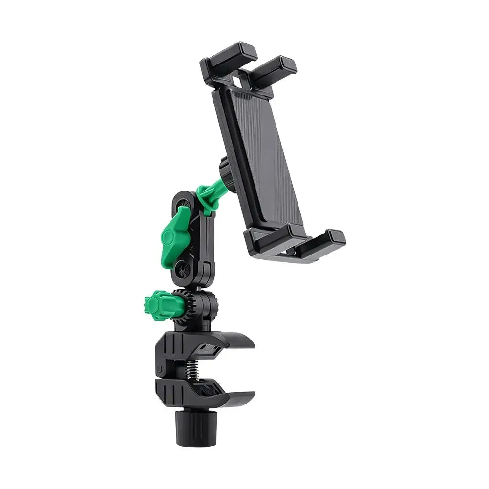 Universal Heavy Duty Truck Phone Holder, Adjustable A-Pillar Grab Handle Mount with Strong Pole Clamp for Pickup Excavator Loade Peaceful Pleasures Health and Wellness forTablet green
