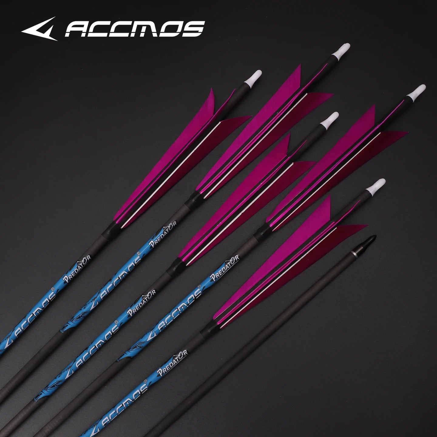 6 ID 2 Pure Carbon Arrow Stick 5-inch Purple True Feather Length