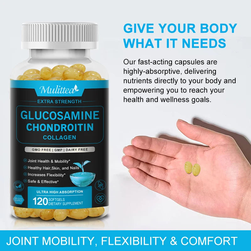 Glucosamine & Chondroitin Joint Support Supplement – 120 Capsules Peaceful Pleasures Health and Wellness