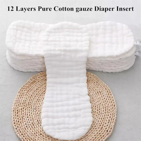 12 Layers Baby Nappies Pure Cotton Peanut Diaper Insert Changing Peaceful Pleasures Health and Wellness