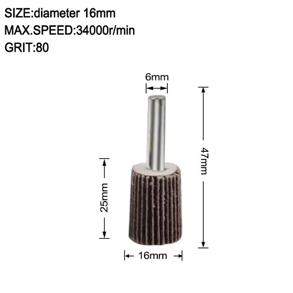 16- 80 Grit Sanding Flap Wheel Disc Abrasive Grinding Dremel
