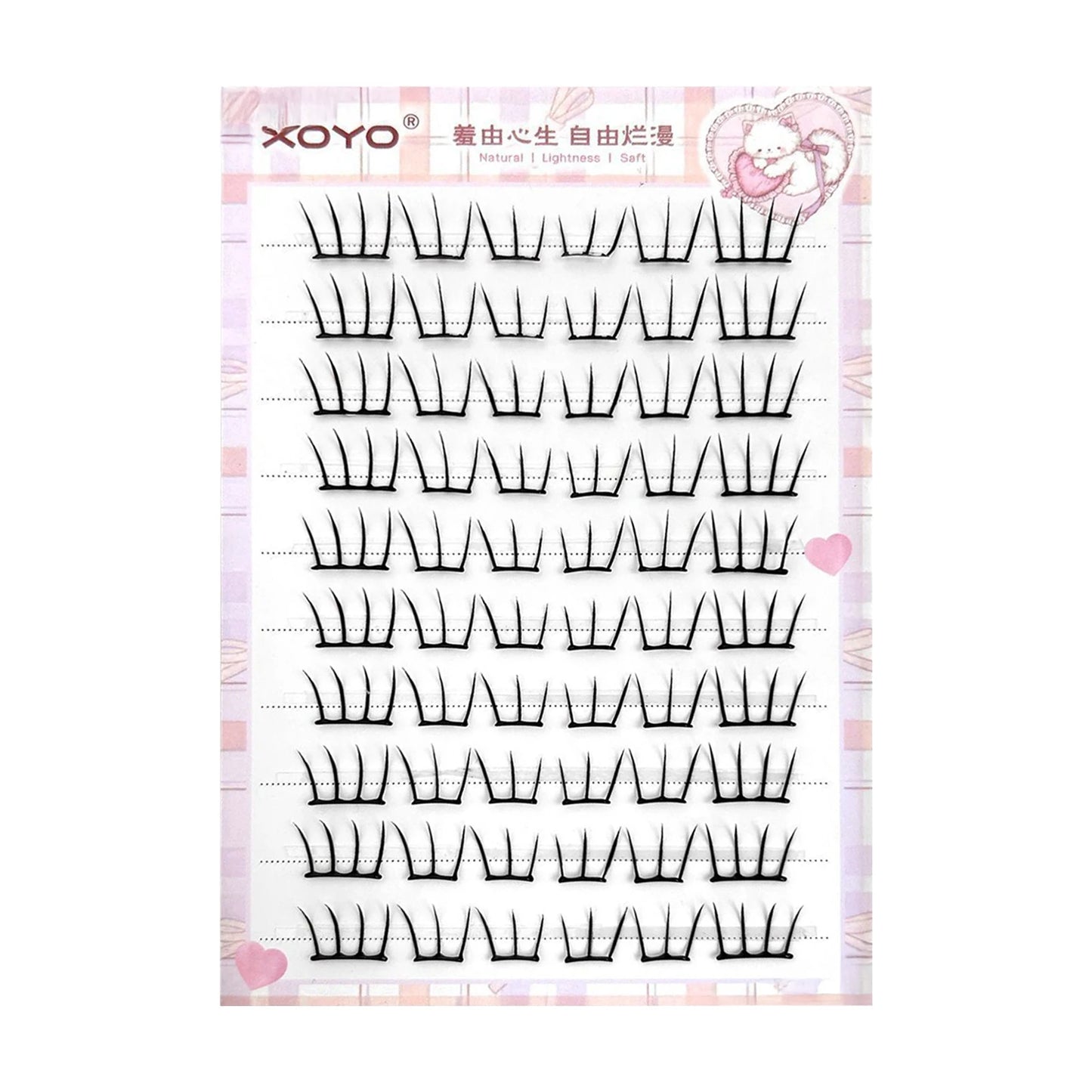 DIY U shaped Resuable Lashes Spiky Cluster Eyelash Extensions For Korean Kpop Girl Eye Makeup Tool 10 Rows Peaceful Pleasures Health and Wellness style 12
