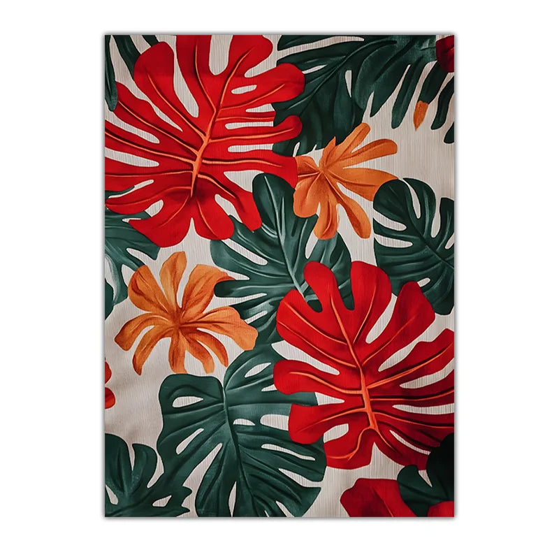 Boho Tropical Botanical Canvas Wall Art | Jungle Leaf Print Botanical Canvas Print Peaceful Pleasures Health and Wellness 08 50x70cm NoFrame China Mainland