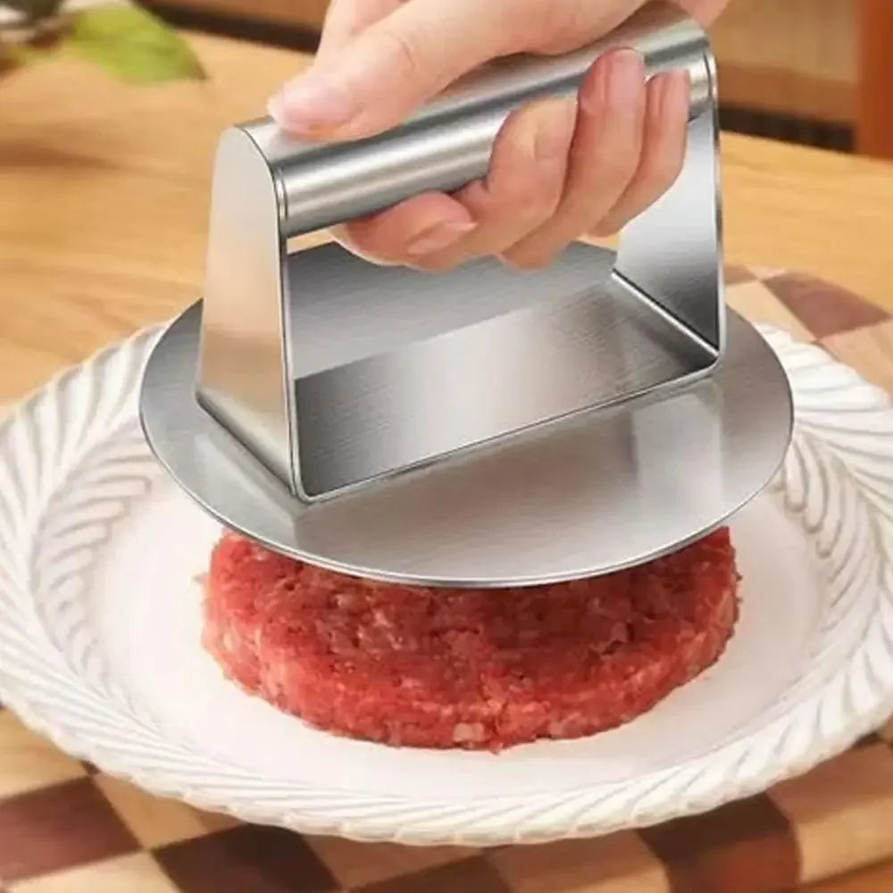 Hamburger Press Maker Stainless Steel Non-Stick Circular Square Burger Kitchen Tool Meat Press Peaceful Pleasures Health and Wellness