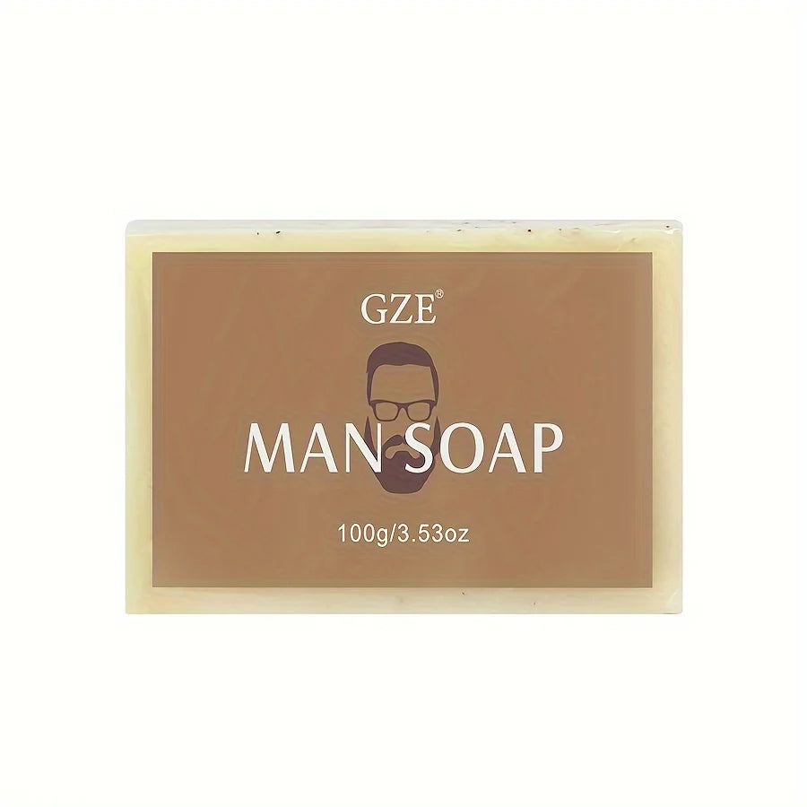 GZE Men's 3-in-1 Exfoliating Scrub Bar – Body, Face & Shave