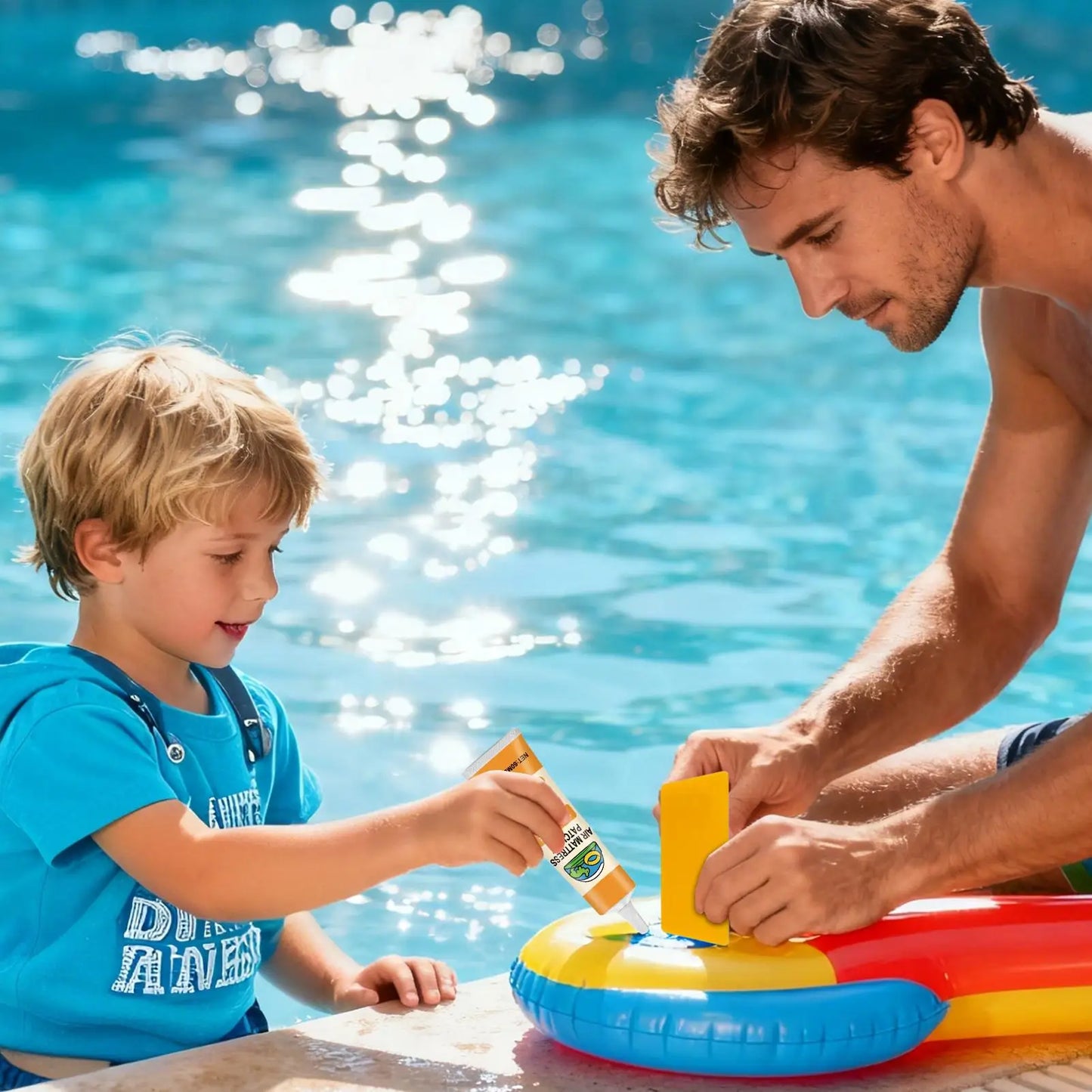 Professional Inflatable Repair Kit High-Strength Waterproof Patches & Adhesive For Air Mattress, Pool Toys, Boats & Outdoor Gear Peaceful Pleasures Health and Wellness