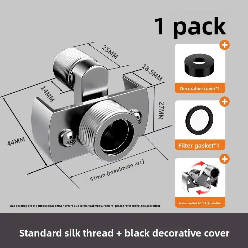 360° Adjustable Eccentric Faucet Corner Tap Adapter | Kitchen